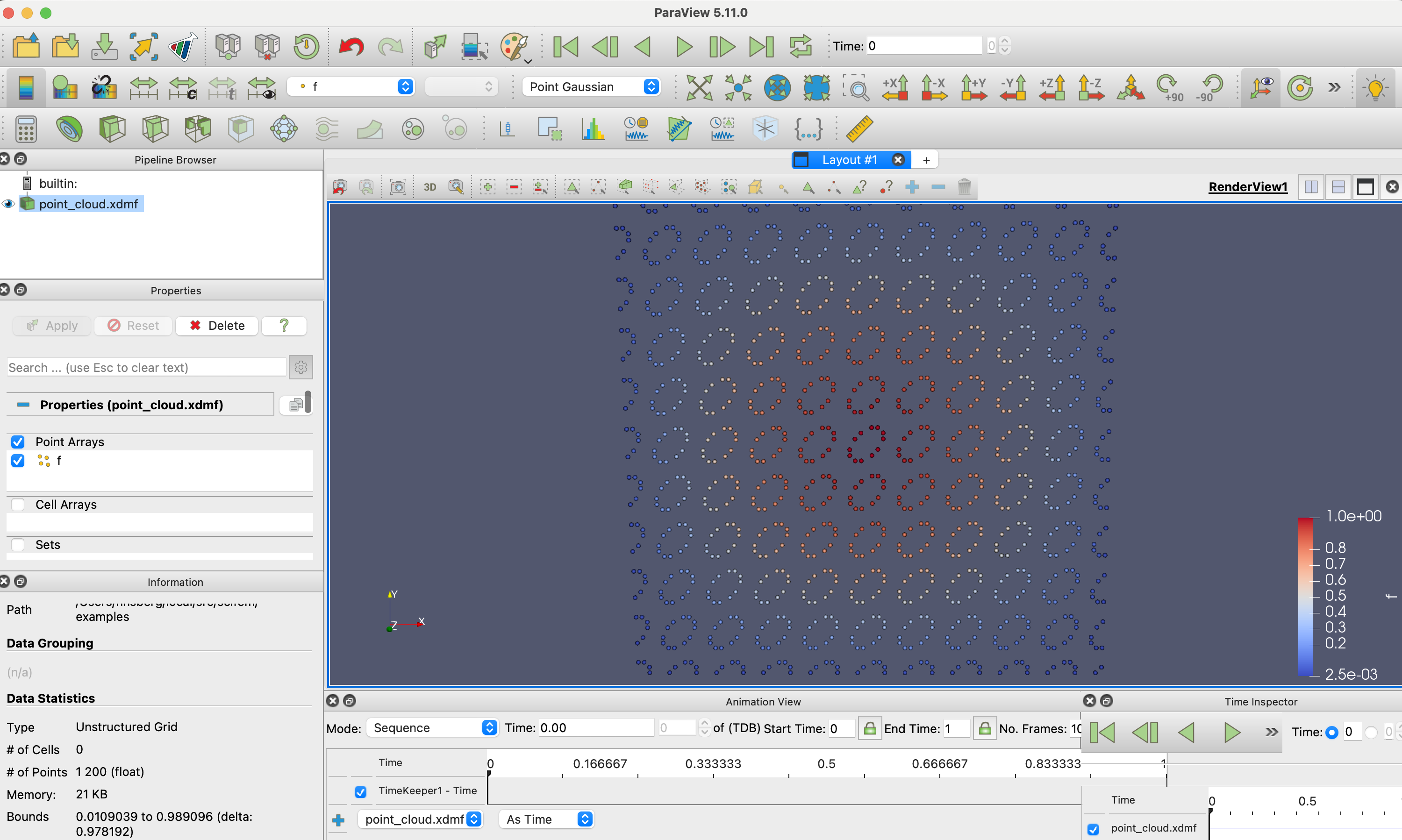 Point cloud in ParaView